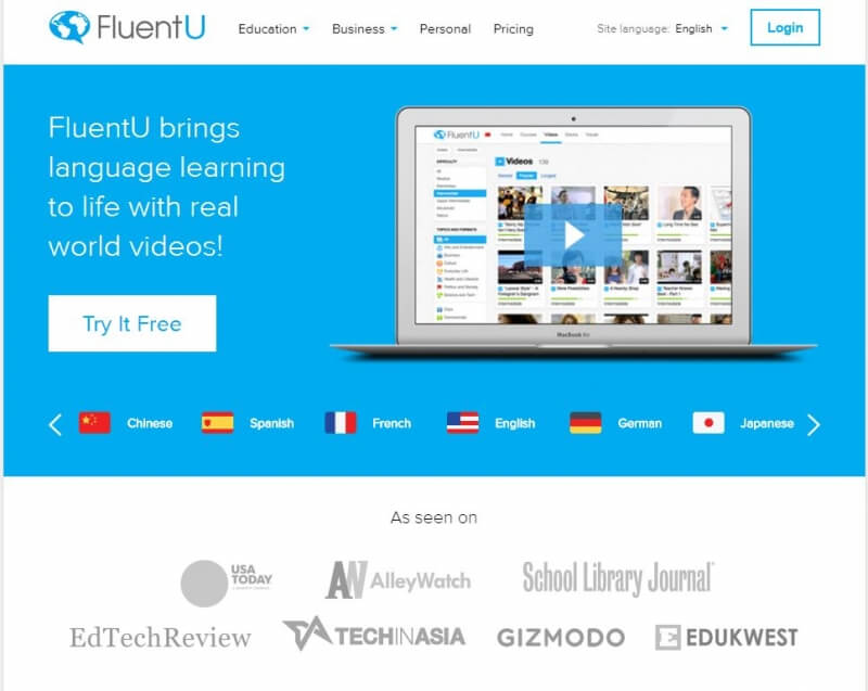 Kho video khổng lồ được cung cấp tại phần mềm FluentU