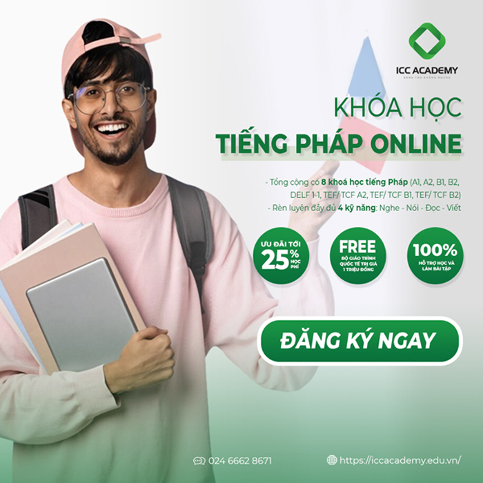 ICC Academy là website học tiếng Pháp 1 kèm 1 uy tín