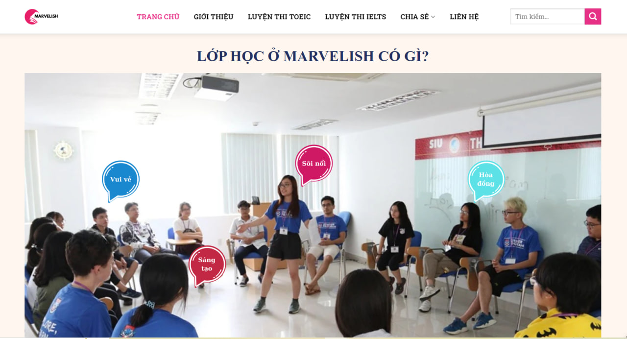 Khóa học online của Anh ngữ Marvelish