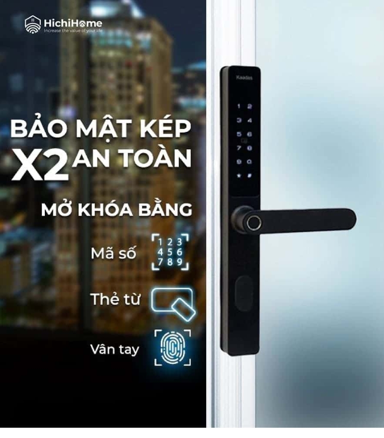 Khóa cửa nhôm điện tử Kaadas S10-5W