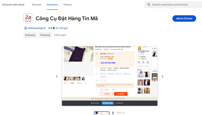 Cài đặt công cụ mua hàng Trung Quốc của Tín Mã