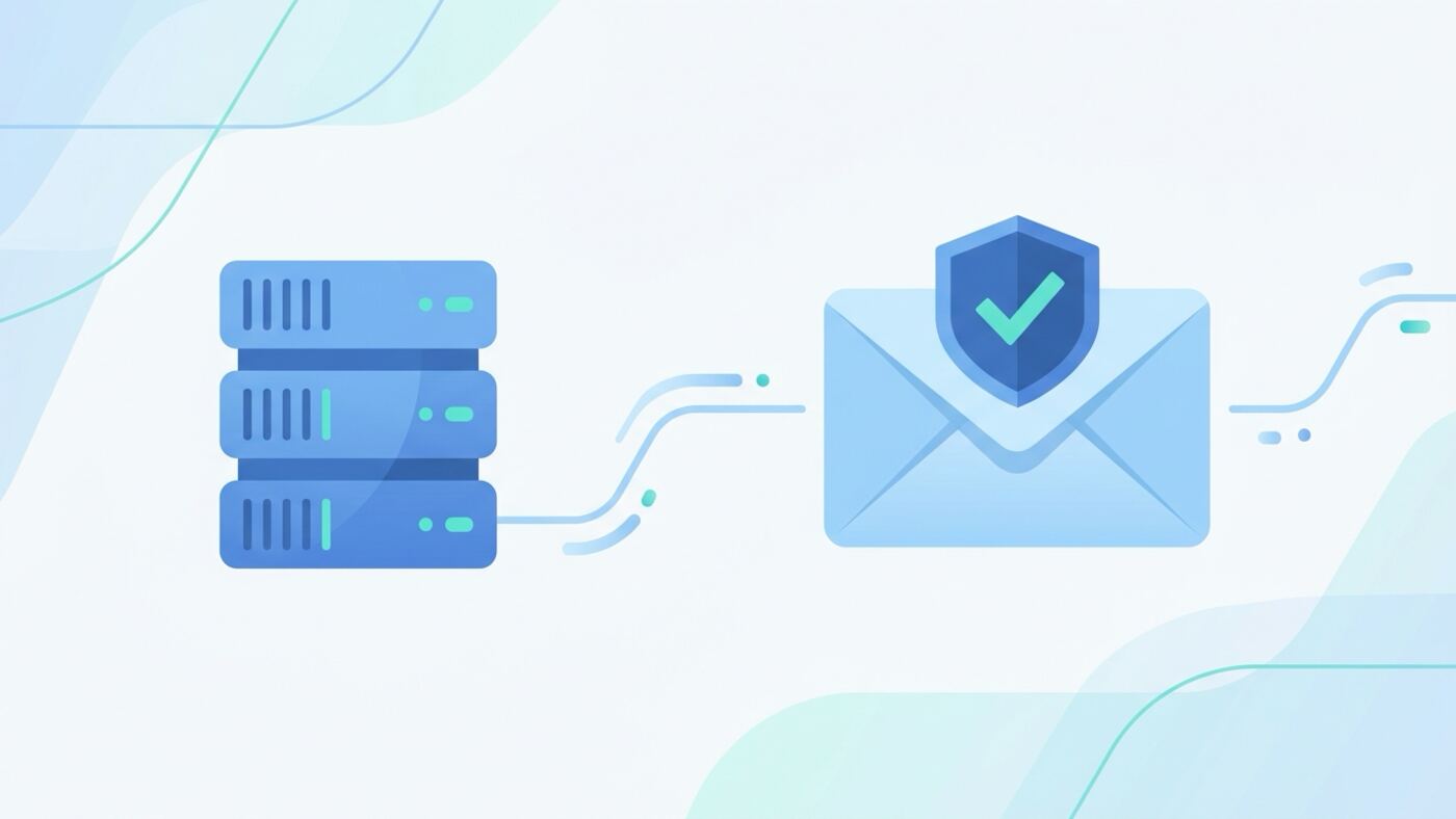 Minh họa hệ thống gửi email từ website được chứng thực an toàn